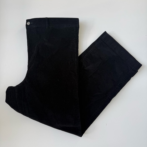 Everlane Sailor Corduroy Pants Womens 16 Black High Rise Wide Leg - Picture 7 of 8